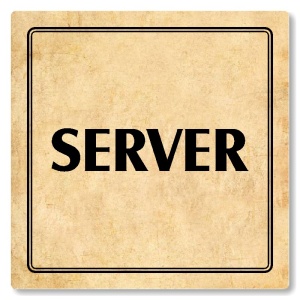 Server, 80x80mm, pergamen, Utah